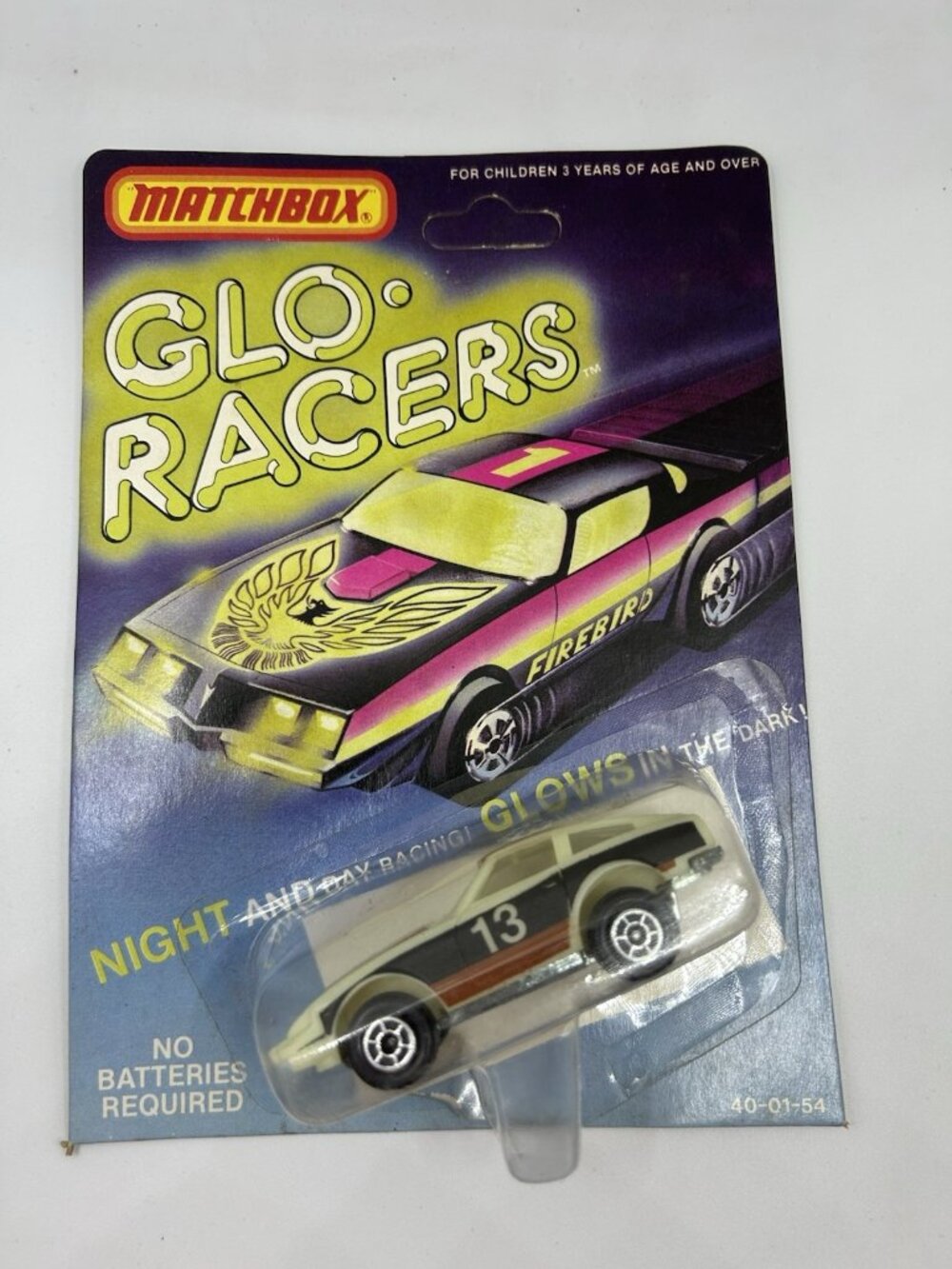 1982 Matchbox Glo Racers Mazda 13 Glow in Dark Plastic 1/64 HTF Carded Unpunch